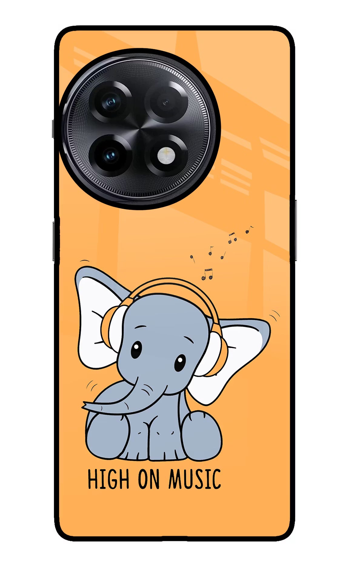 High On Music OnePlus 11R Glass Case Back Cover by Casekaro