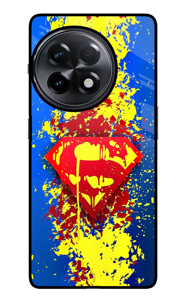 Superman logo OnePlus 11R Glass Case