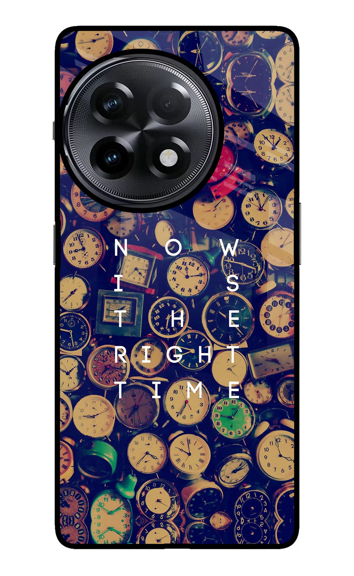 Now is the Right Time Quote OnePlus 11R Glass Case Back Cover by Casekaro