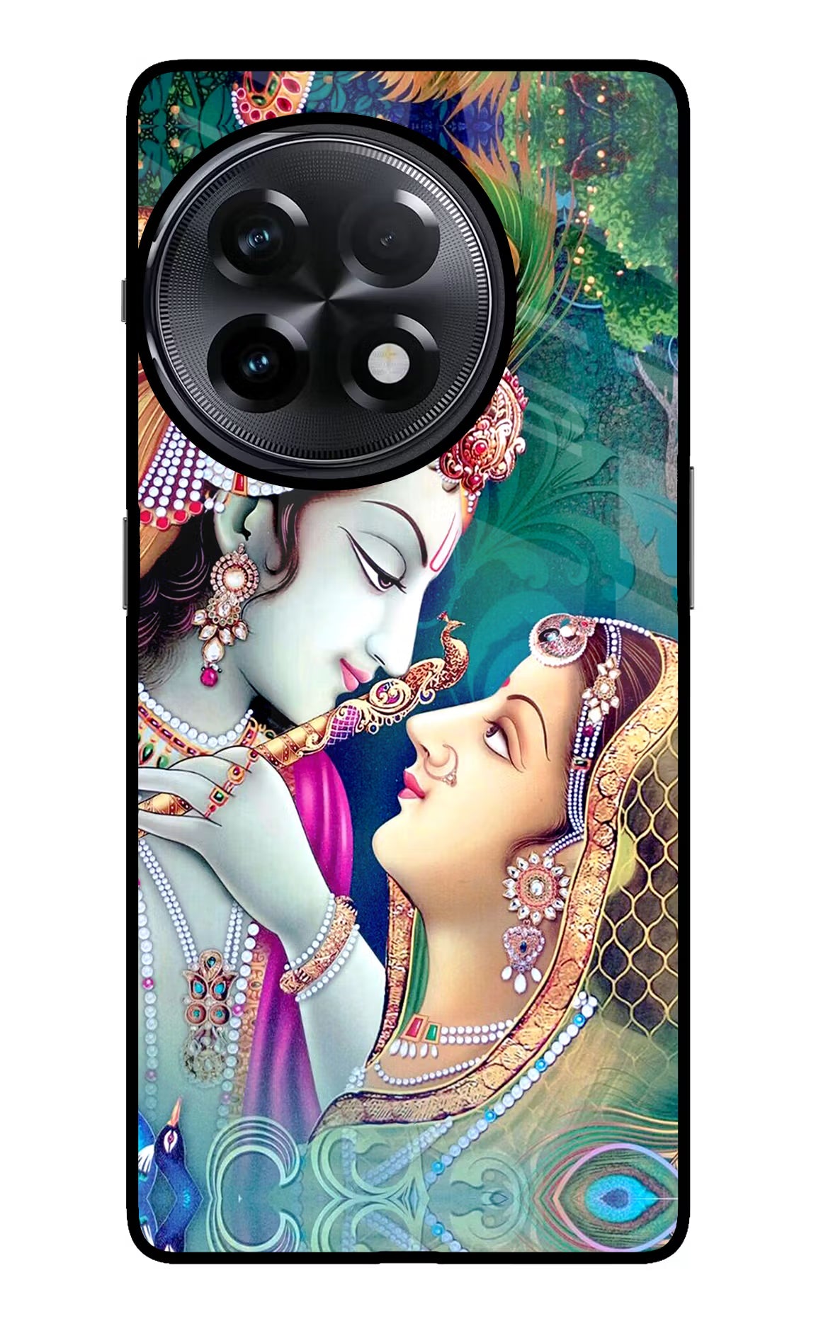 Lord Radha Krishna OnePlus 11R Glass Case Back Cover by Casekaro