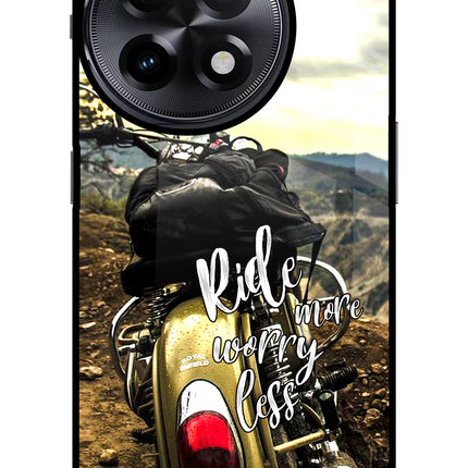 Ride More Worry Less OnePlus 11R Glass Case
