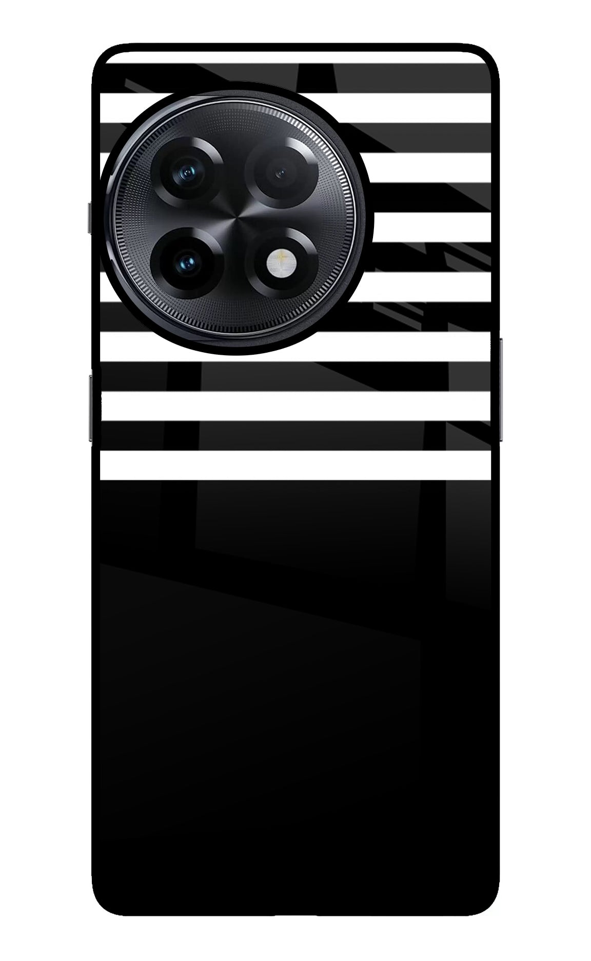 Black and White Print OnePlus 11R Glass Case