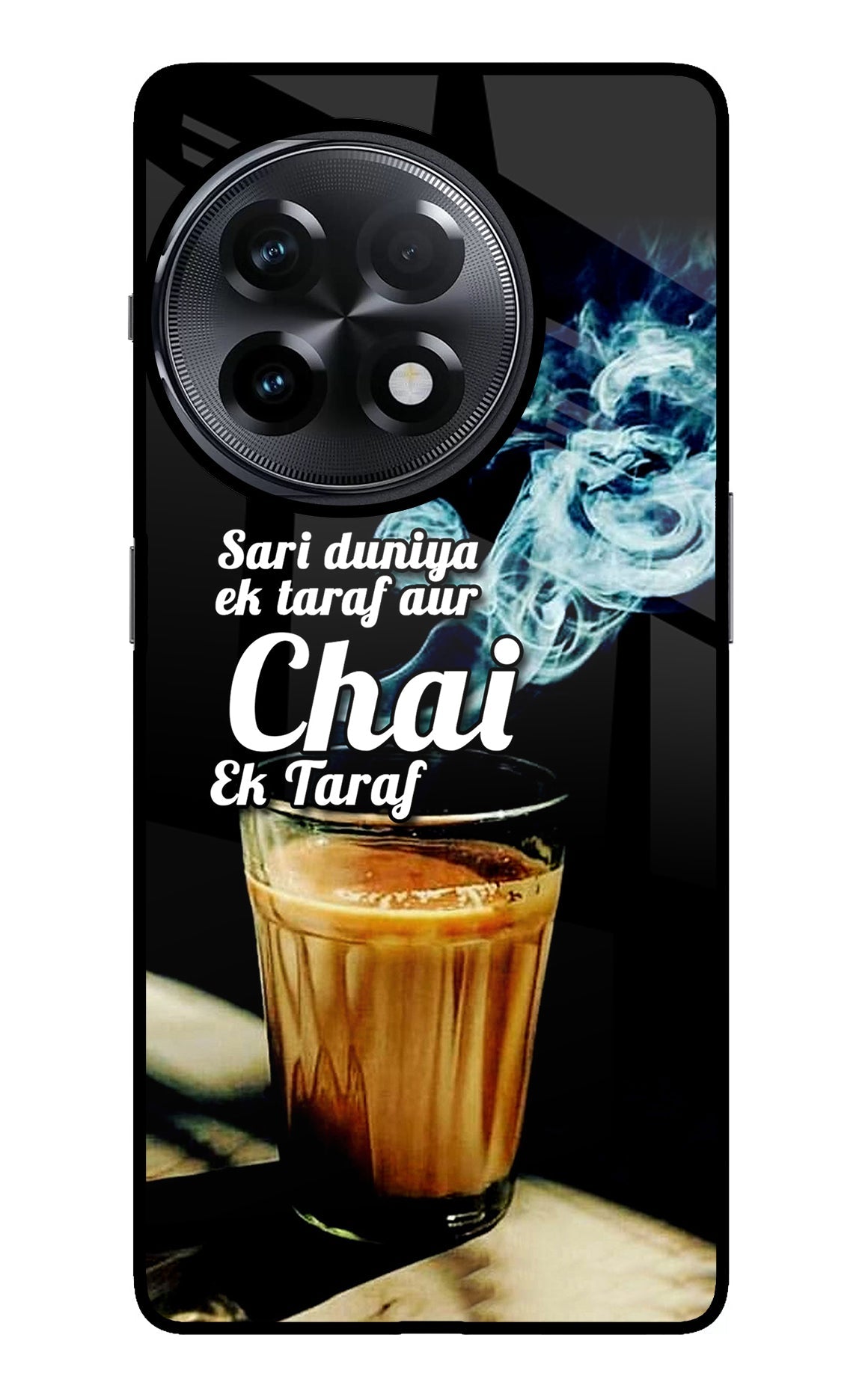 Chai Ek Taraf Quote OnePlus 11R Glass Case