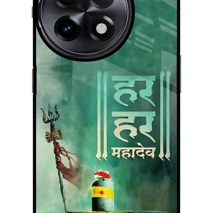 Har Har Mahadev Shivling OnePlus 11R Glass Case