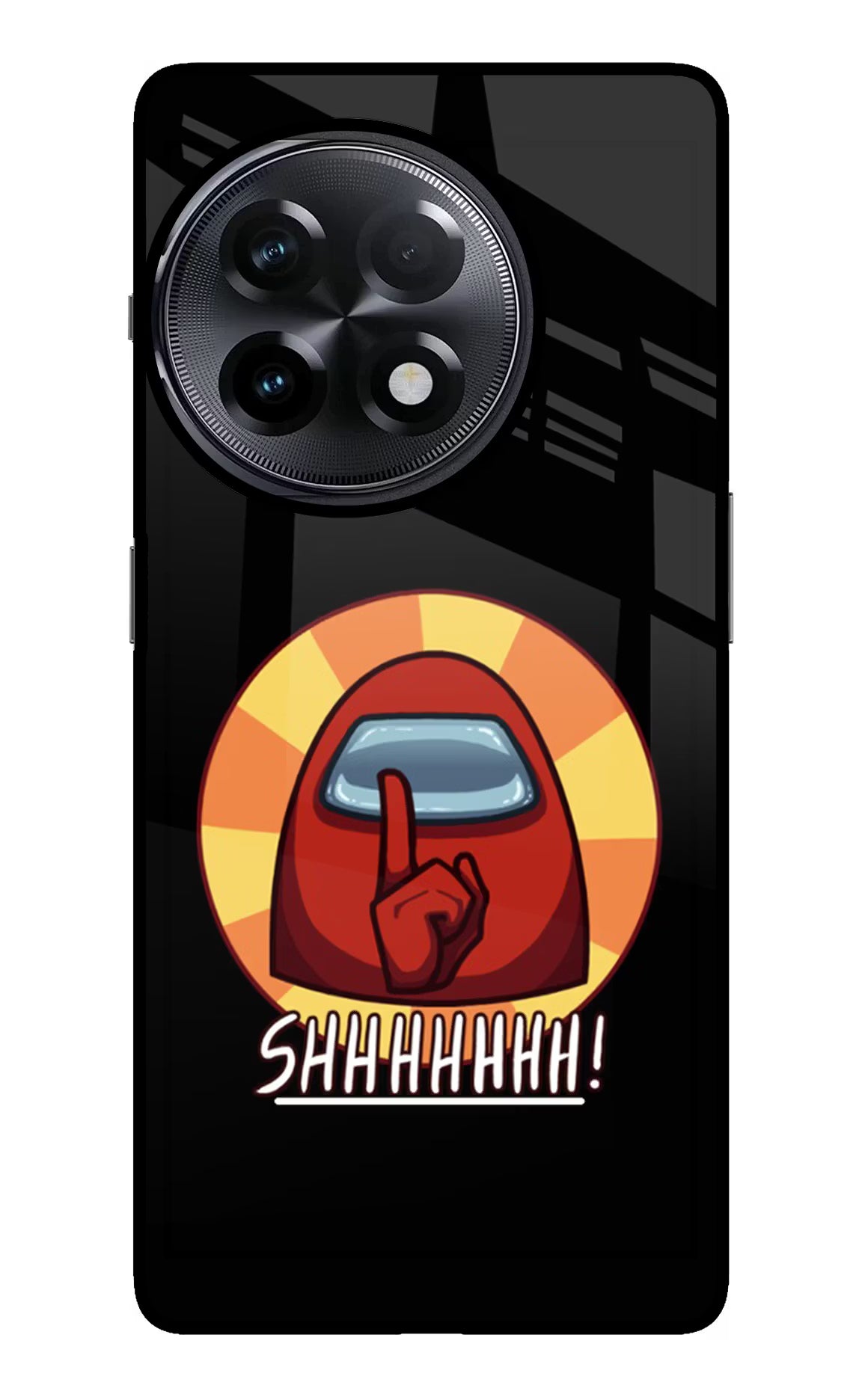 Among Us Shhh! OnePlus 11R Glass Case Back Cover by Casekaro