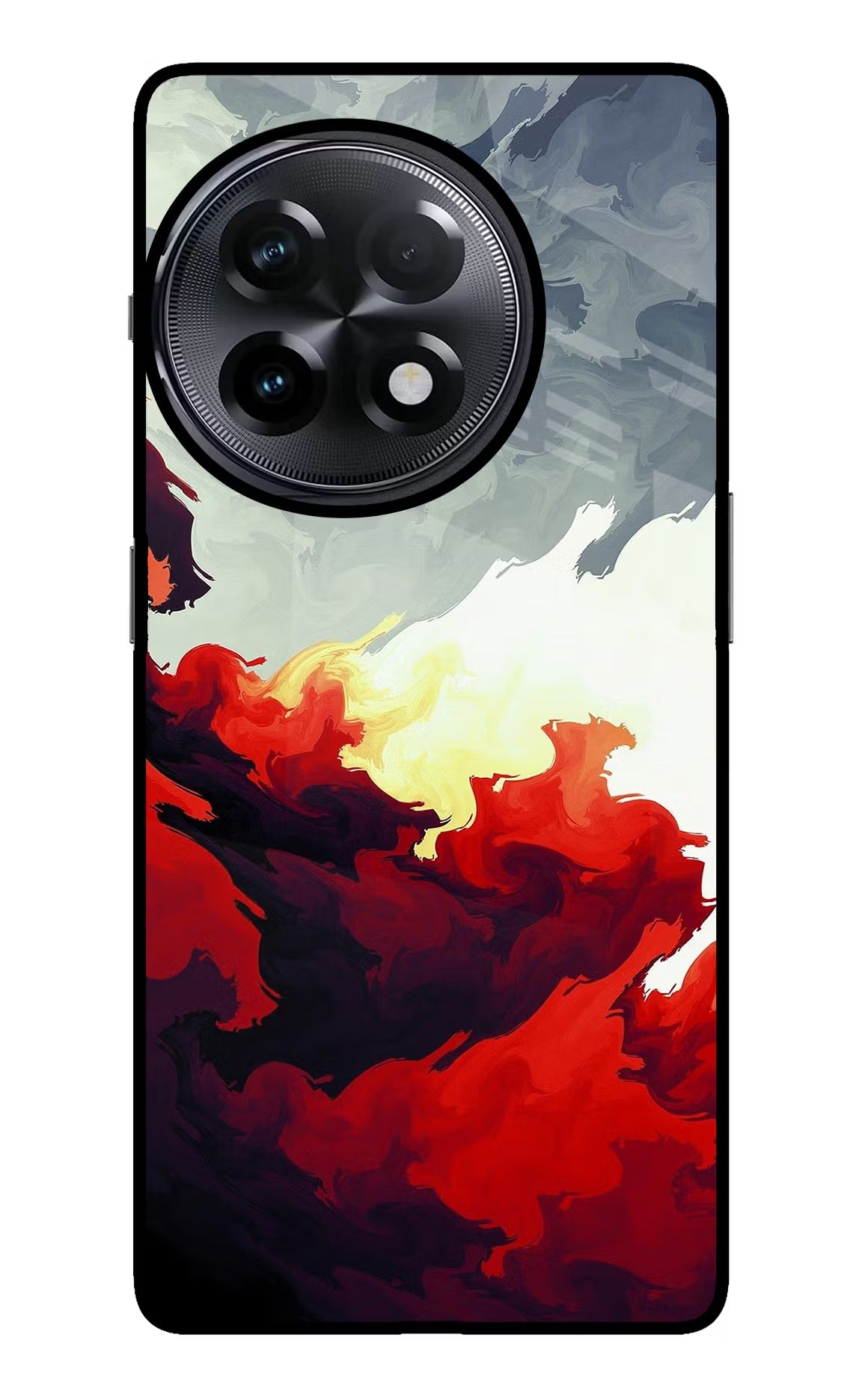 Fire Cloud OnePlus 11R Glass Case Back Cover by Casekaro