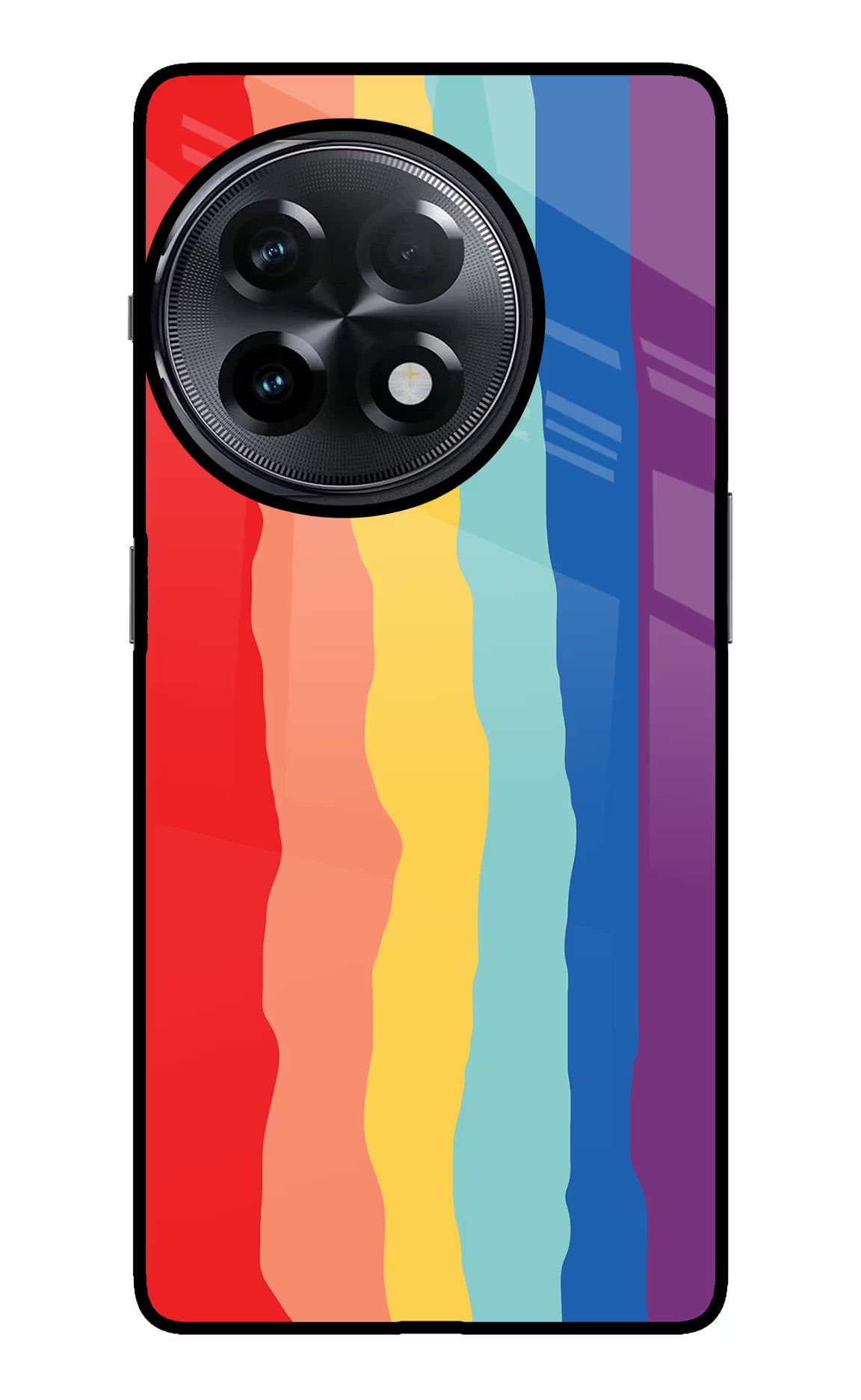 Rainbow OnePlus 11R Glass Case Back Cover by Casekaro