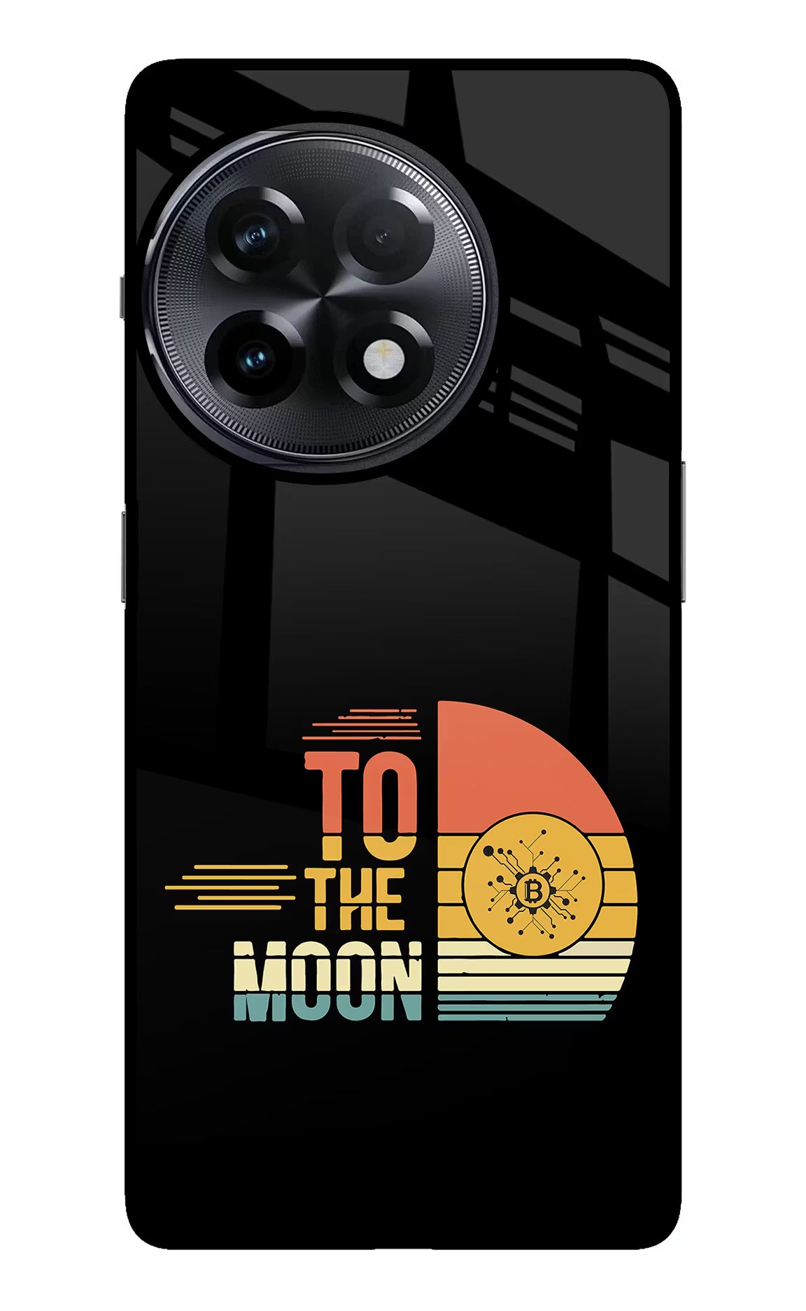 To the Moon OnePlus 11R Glass Case Back Cover by Casekaro