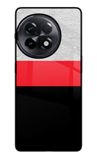 Tri Color Pattern OnePlus 11R Glass Case Back Cover by Casekaro