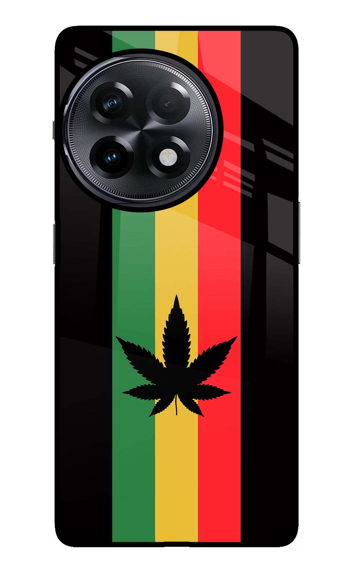 Weed Flag OnePlus 11R Glass Case Back Cover by Casekaro
