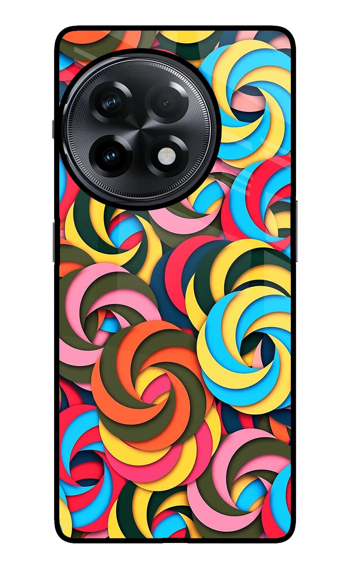 Spiral Pattern OnePlus 11R Glass Case