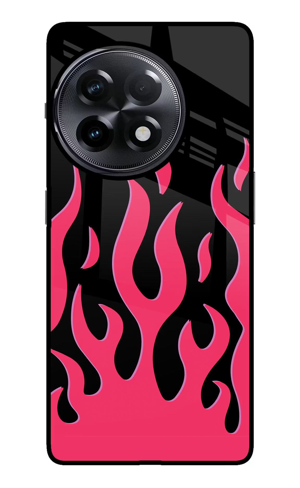 Fire Flames OnePlus 11R Glass Case Back Cover by Casekaro