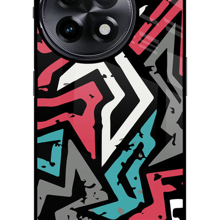 Geometric Graffiti OnePlus 11R Glass Case