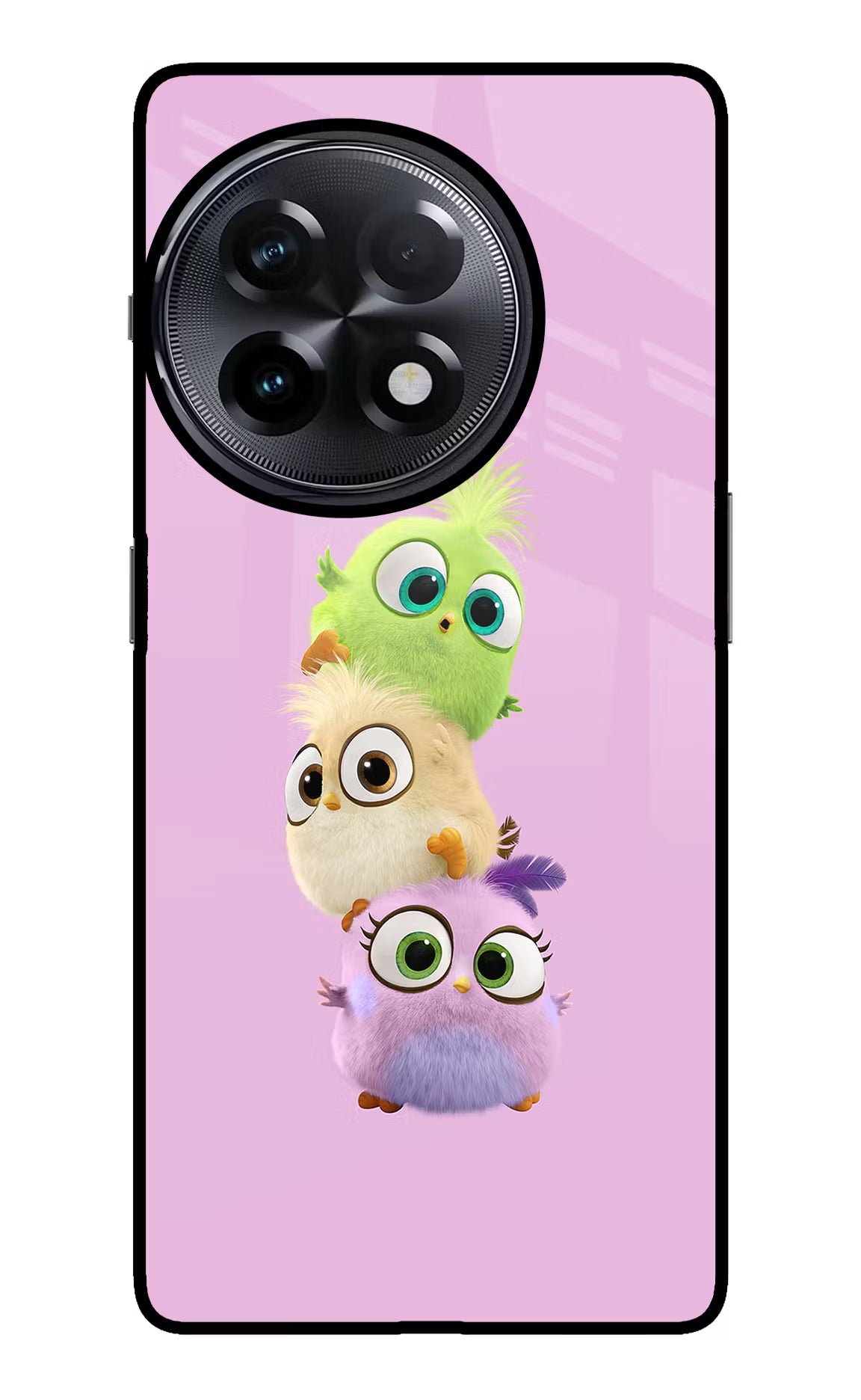 Cute Little Birds OnePlus 11R Glass Case Back Cover by Casekaro