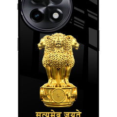 Satyamev Jayate Golden OnePlus 11R Glass Case