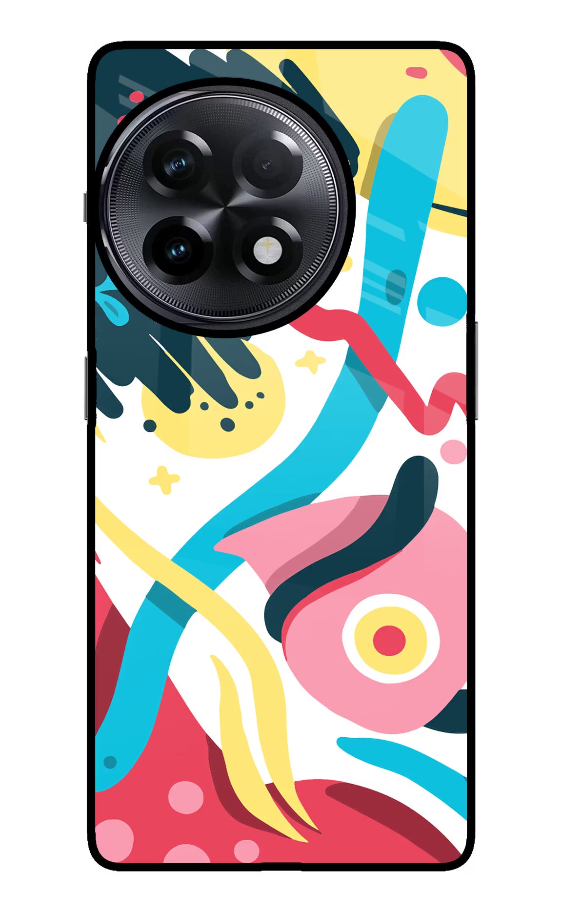 Trippy OnePlus 11R Glass Case Back Cover by Casekaro