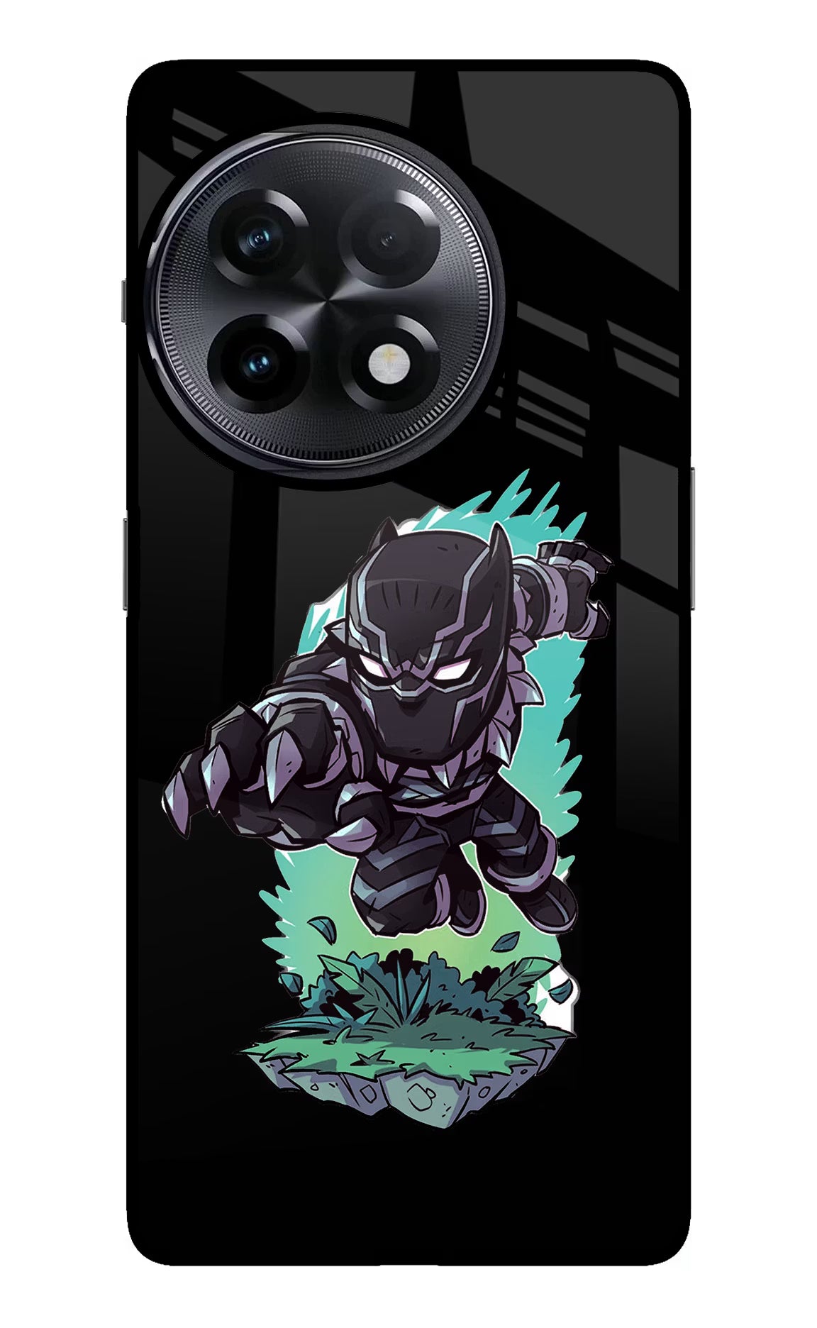 Black Panther OnePlus 11R Glass Case Back Cover by Casekaro