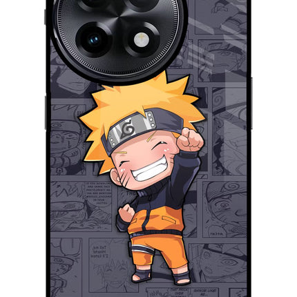 Chota Naruto OnePlus 11R Glass Case Back Cover by Casekaro