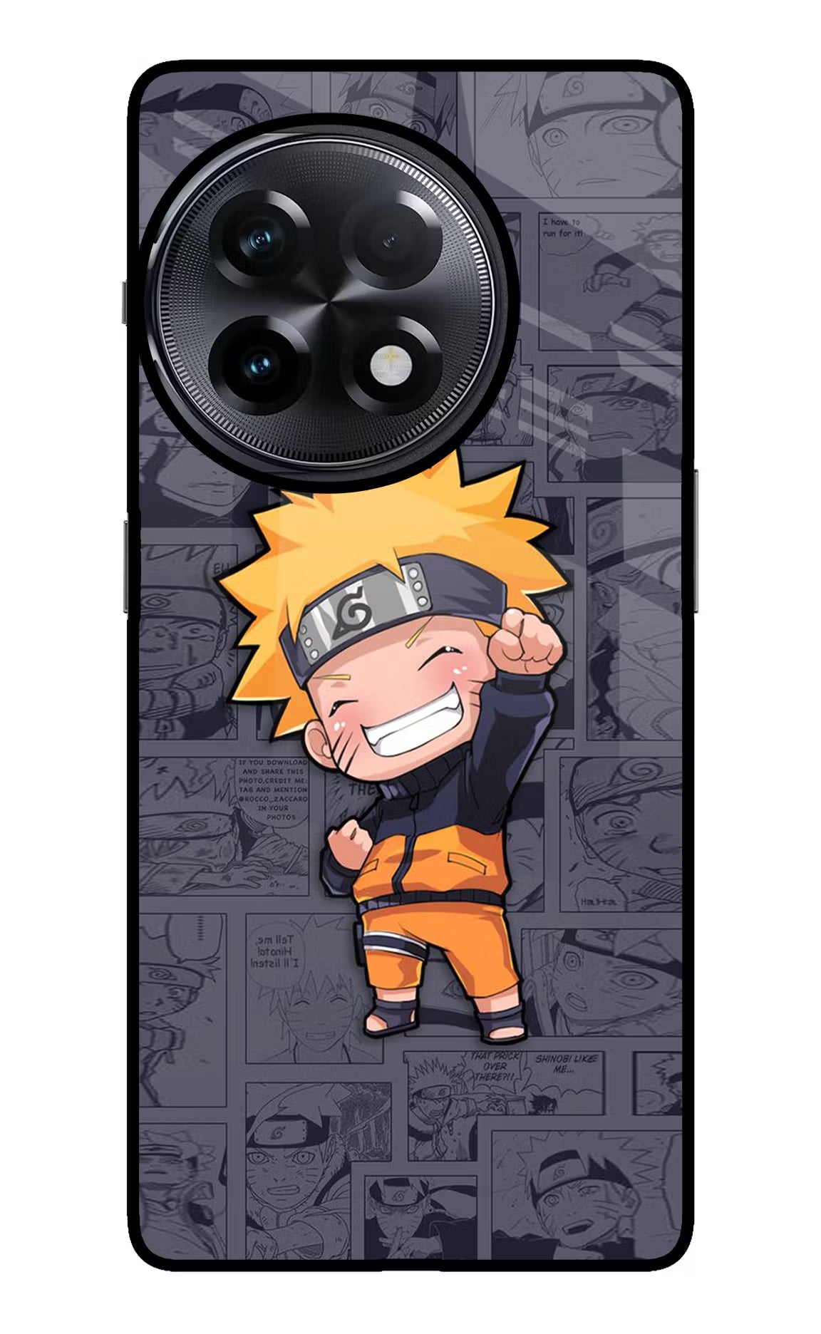 Chota Naruto OnePlus 11R Glass Case Back Cover by Casekaro
