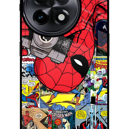 Spider Man OnePlus 11R Glass Case Back Cover by Casekaro
