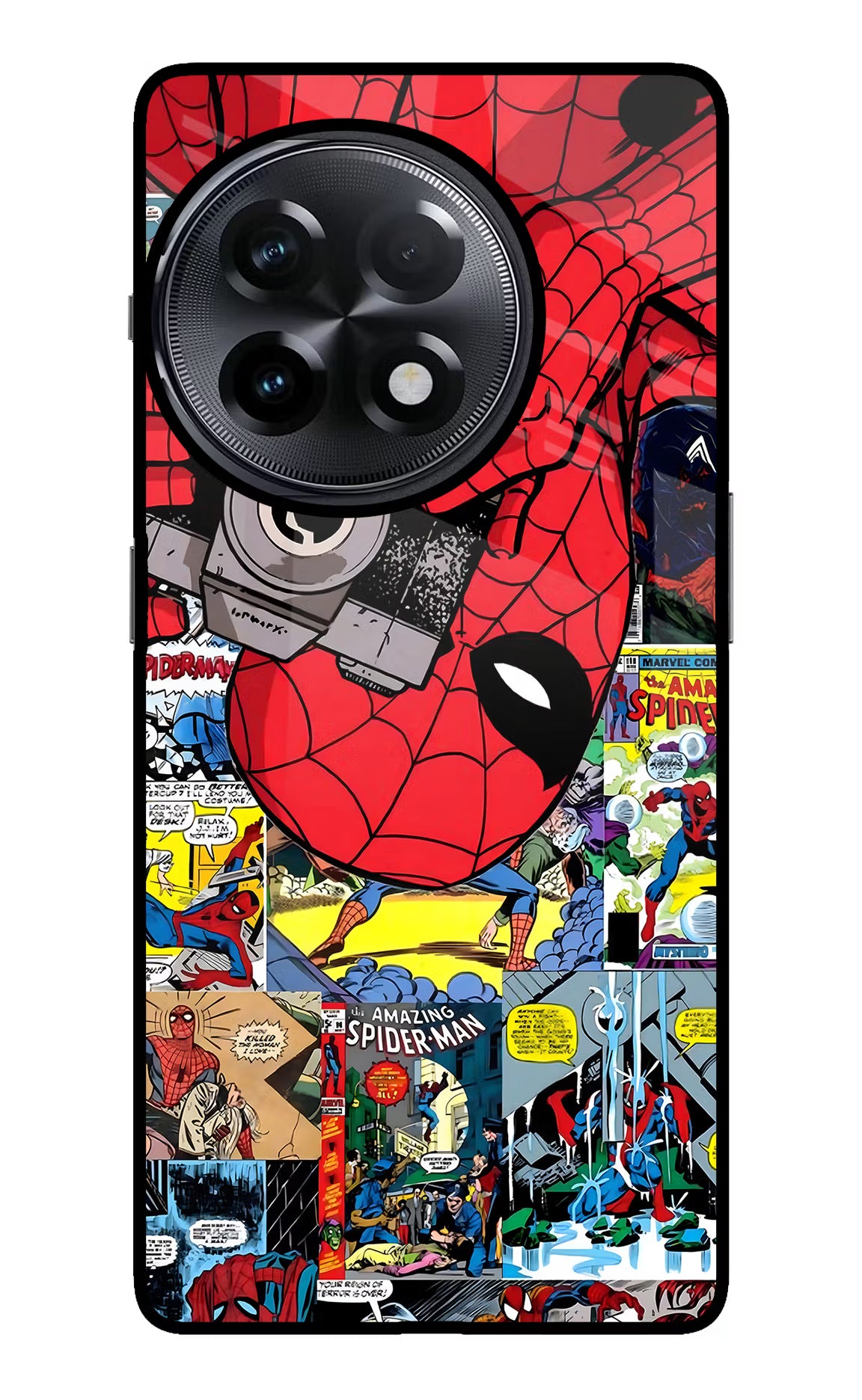 Spider Man OnePlus 11R Glass Case Back Cover by Casekaro