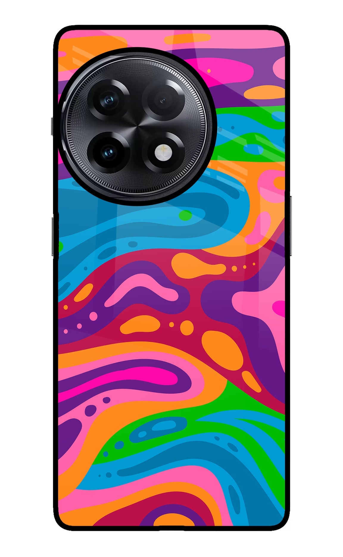 Trippy Pattern OnePlus 11R Glass Case