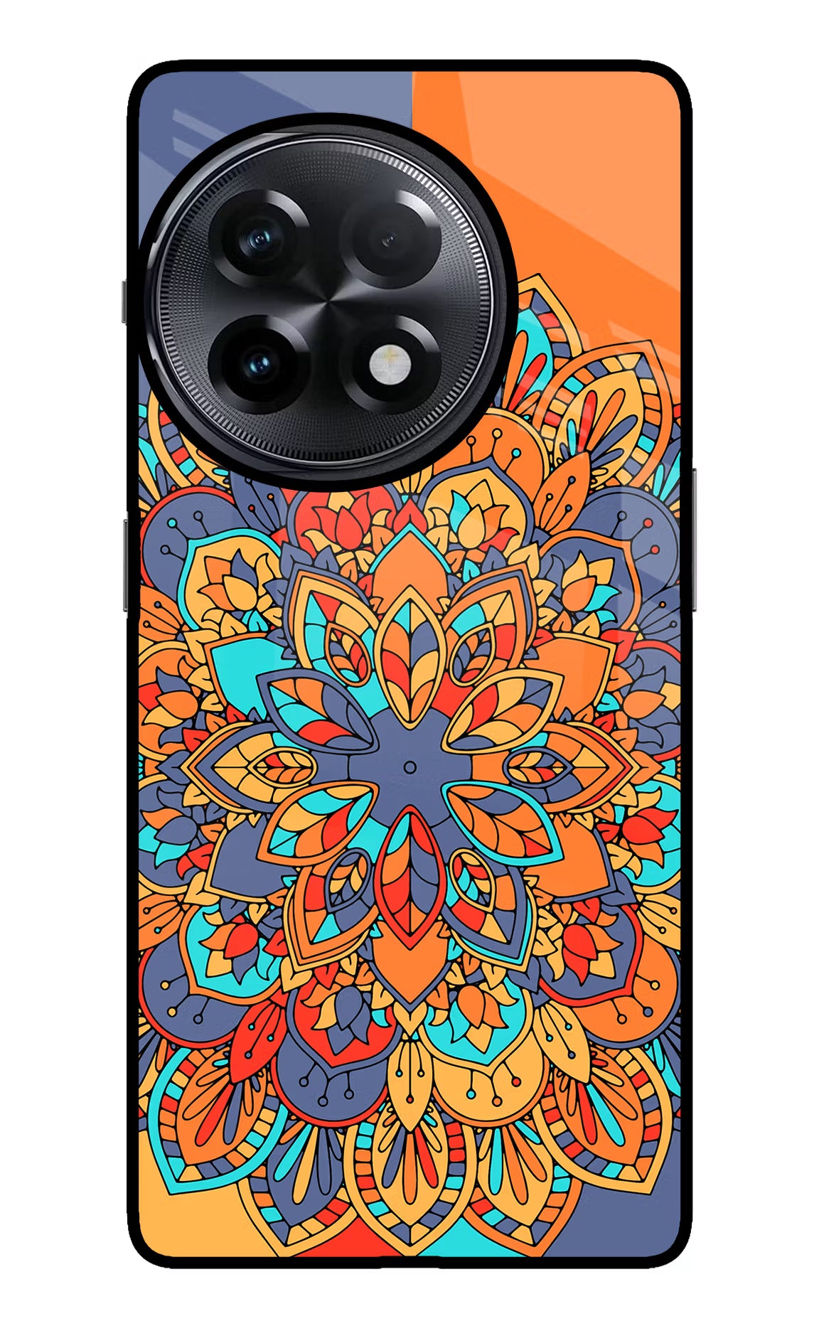 Color Mandala OnePlus 11R Glass Case Back Cover by Casekaro