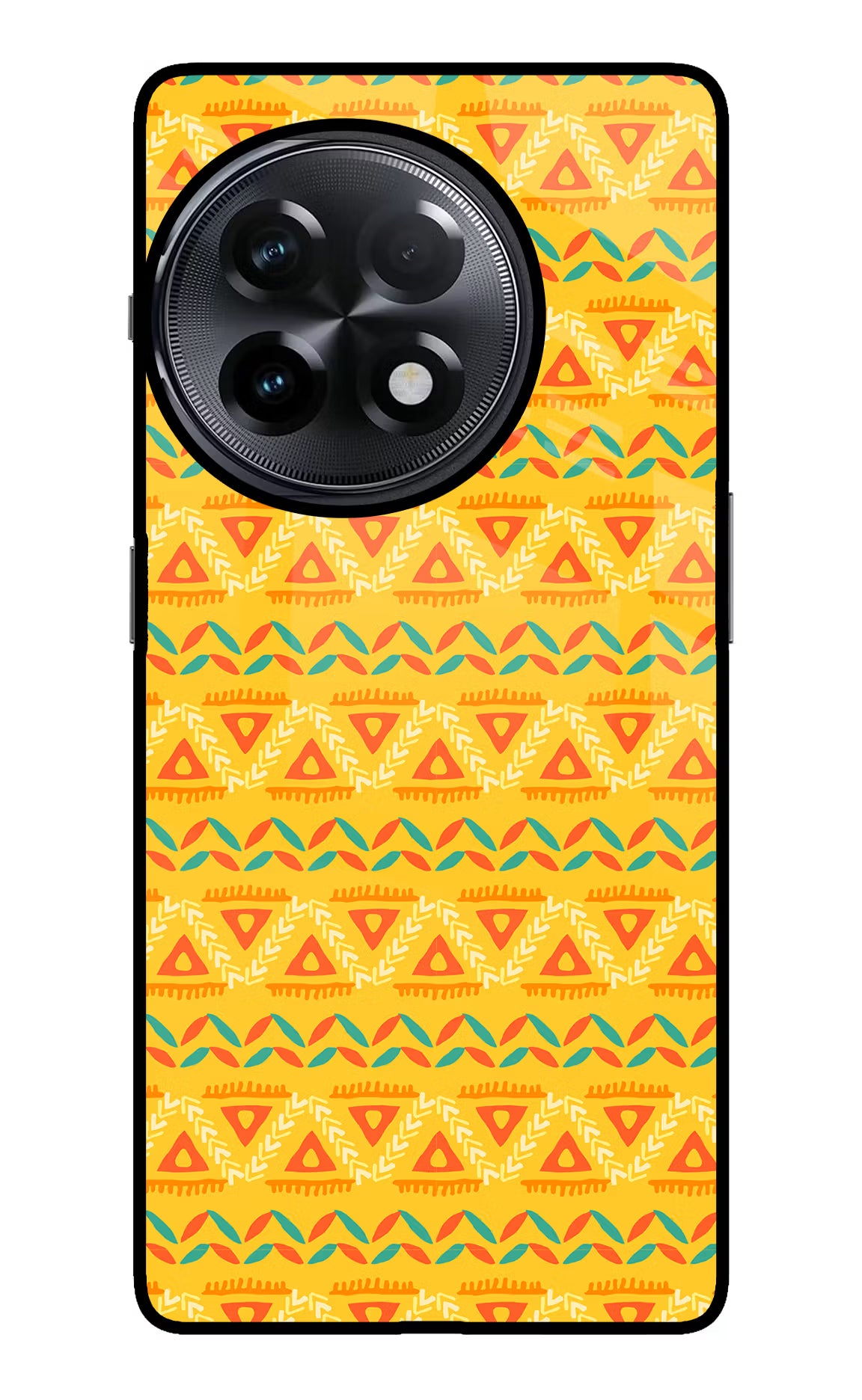 Tribal Pattern OnePlus 11R Glass Case Back Cover by Casekaro