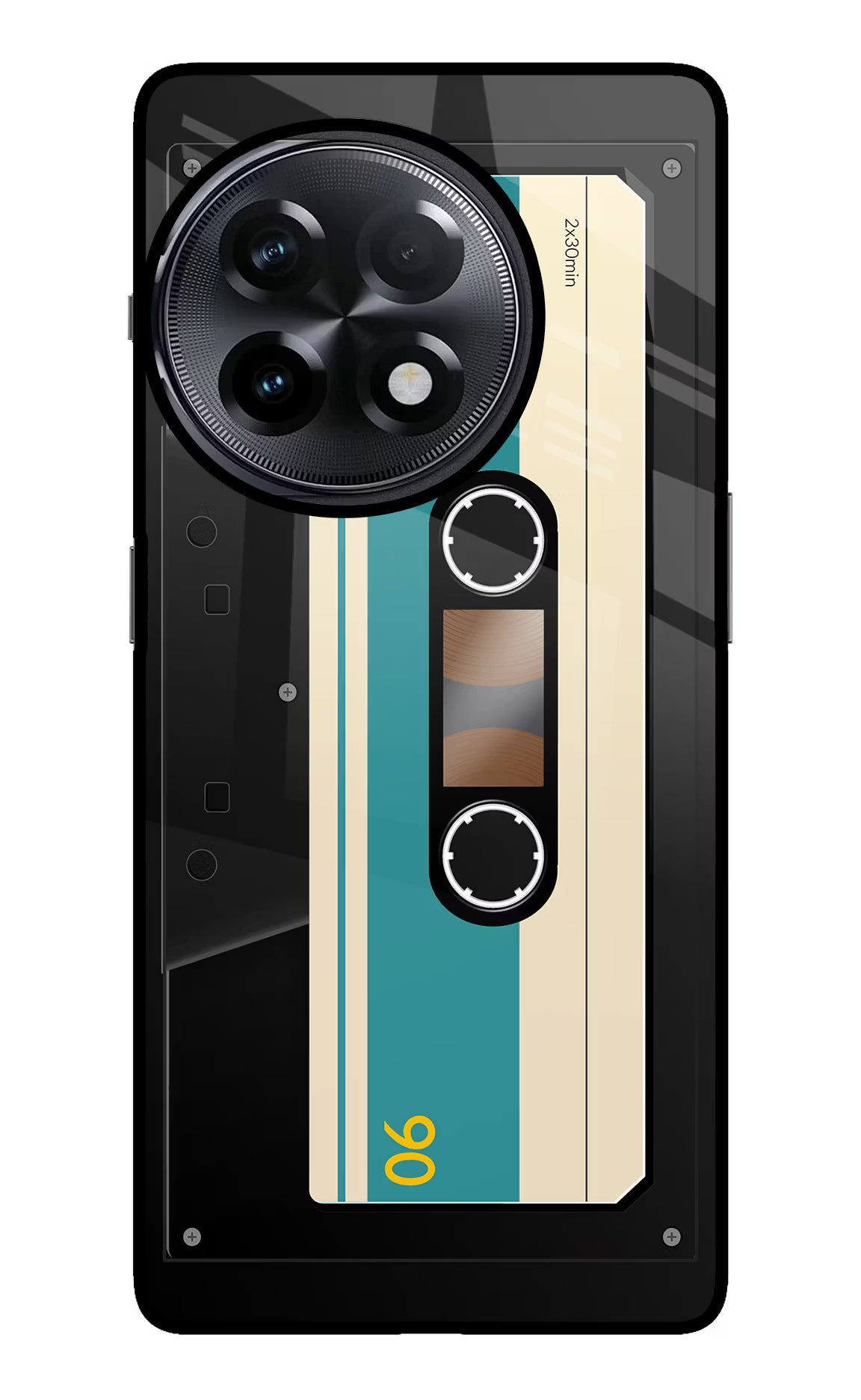 Cassette OnePlus 11R Glass Case Back Cover by Casekaro