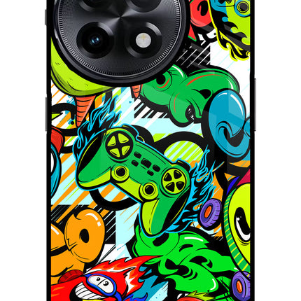 Game Doodle OnePlus 11R Glass Case