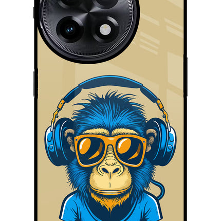 Monkey Headphone OnePlus 11R Glass Case