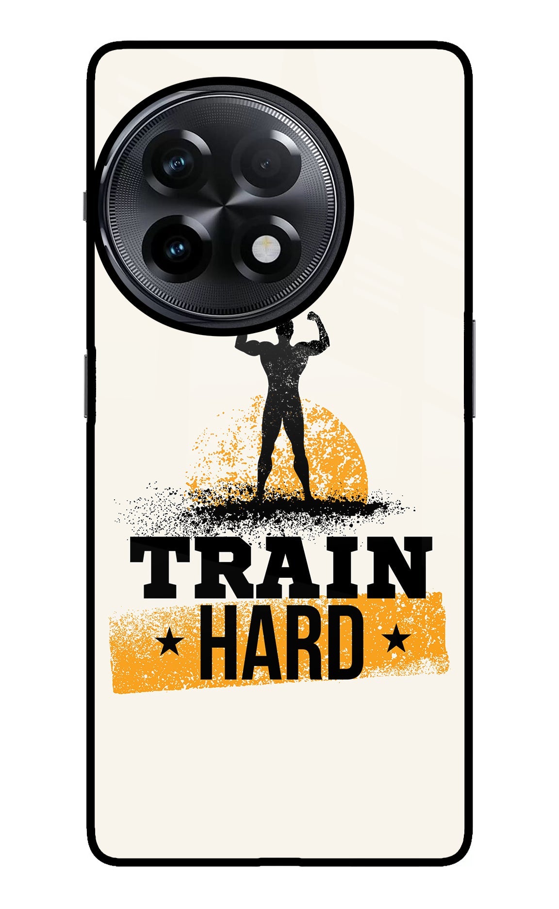 Train Hard OnePlus 11R Glass Case
