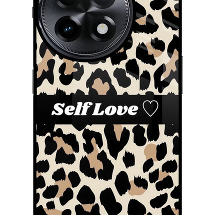 Leopard Print Self Love OnePlus 11R Glass Case