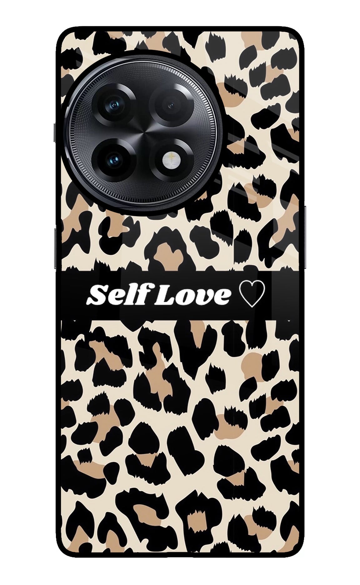 Leopard Print Self Love OnePlus 11R Glass Case