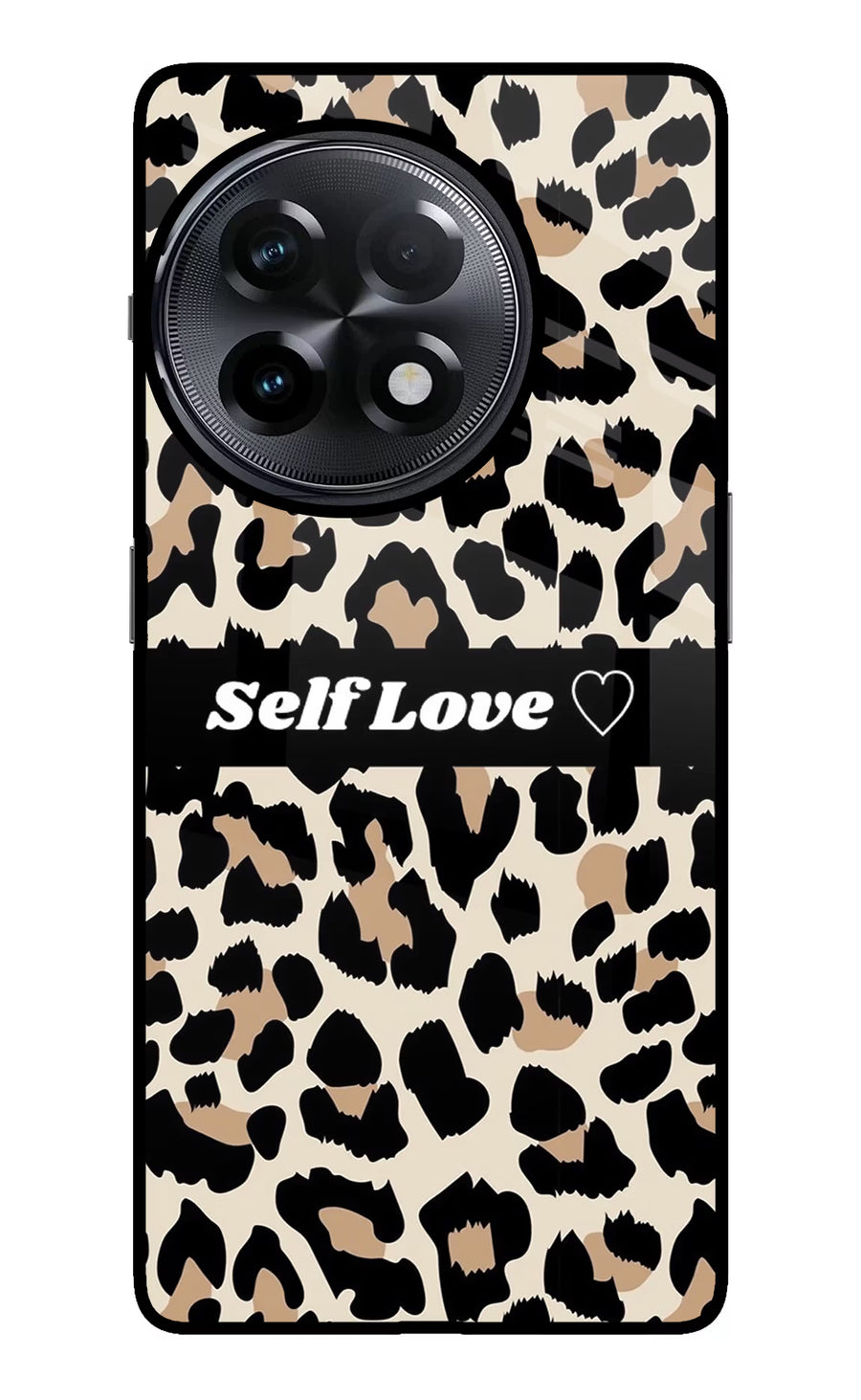 Leopard Print Self Love OnePlus 11R Back Cover, Metal case