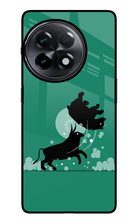 Bull Conqueror OnePlus 11R Glass Case