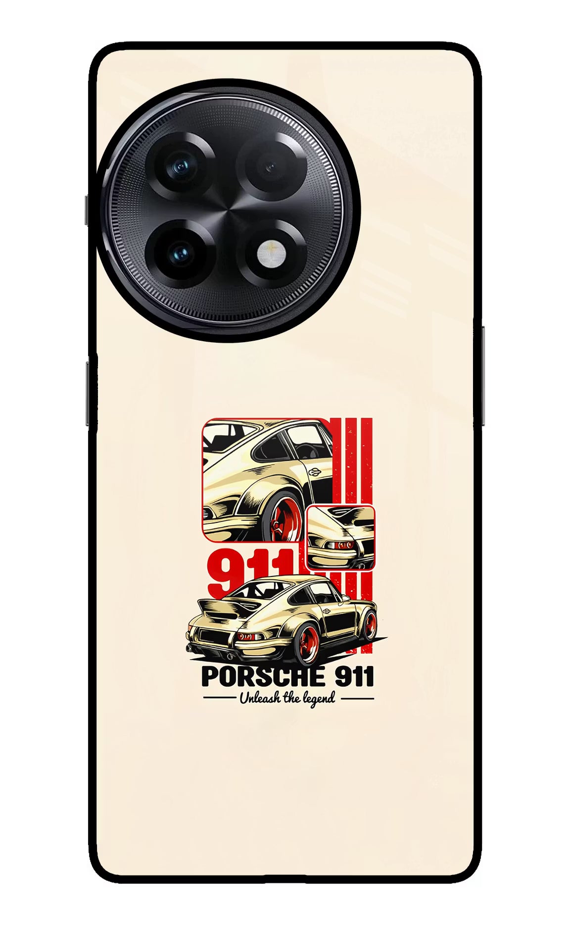 Classic Porsche 911 OnePlus 11R Glass Case Back Cover by Casekaro