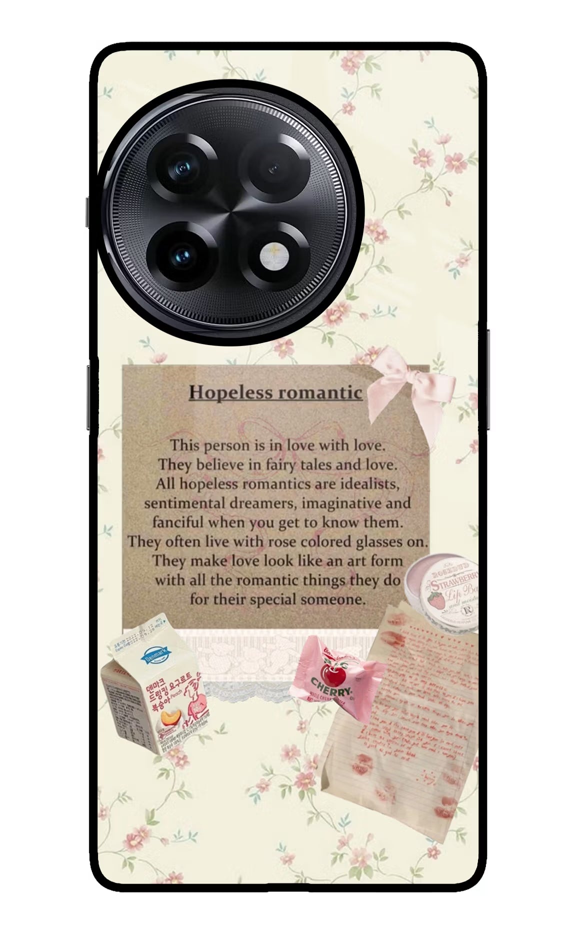 Hopeless Romantic OnePlus 11R Glass Case