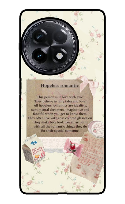 Hopeless Romantic OnePlus 11R Glass Case