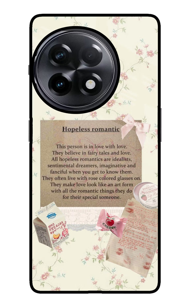 Hopeless Romantic OnePlus 11R Glass Case