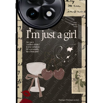 I am just a girl OnePlus 11R Glass Case