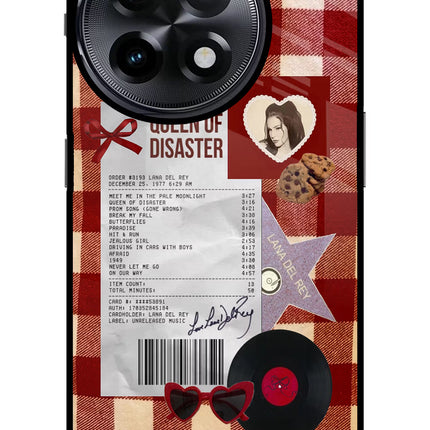 Queen of Disaster OnePlus 11R Glass Case Back Cover by Casekaro