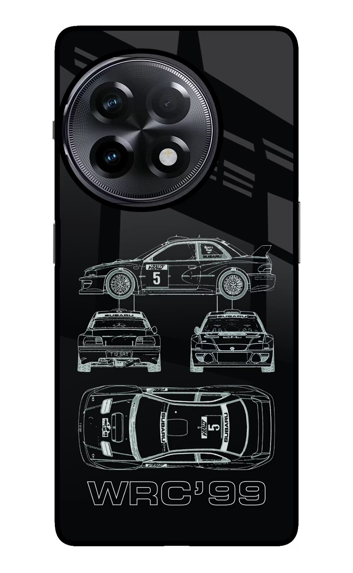 WRC'99 OnePlus 11R Glass Case Back Cover by Casekaro