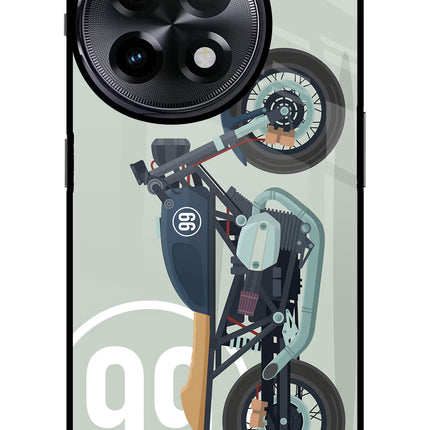 Classic Cafe Racer 99 OnePlus 11R Glass Case Back Cover by Casekaro