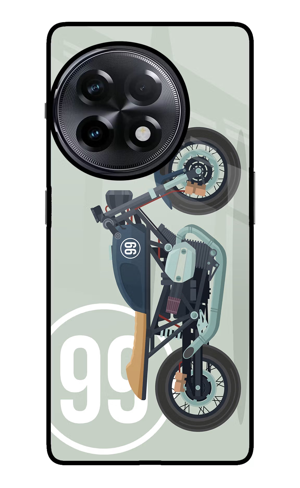 Classic Cafe Racer 99 OnePlus 11R Glass Case Back Cover by Casekaro