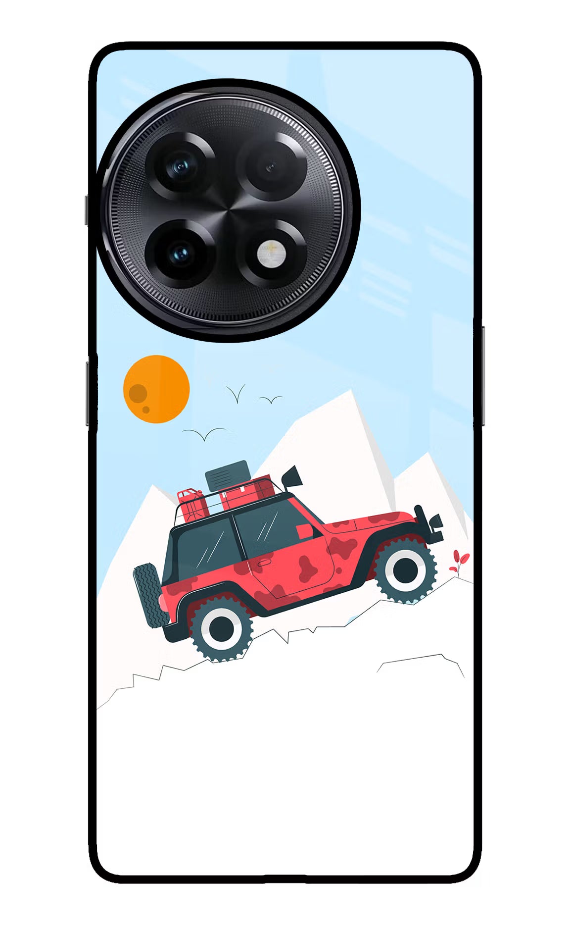 Mountain Trail Beast OnePlus 11R Glass Case Back Cover by Casekaro