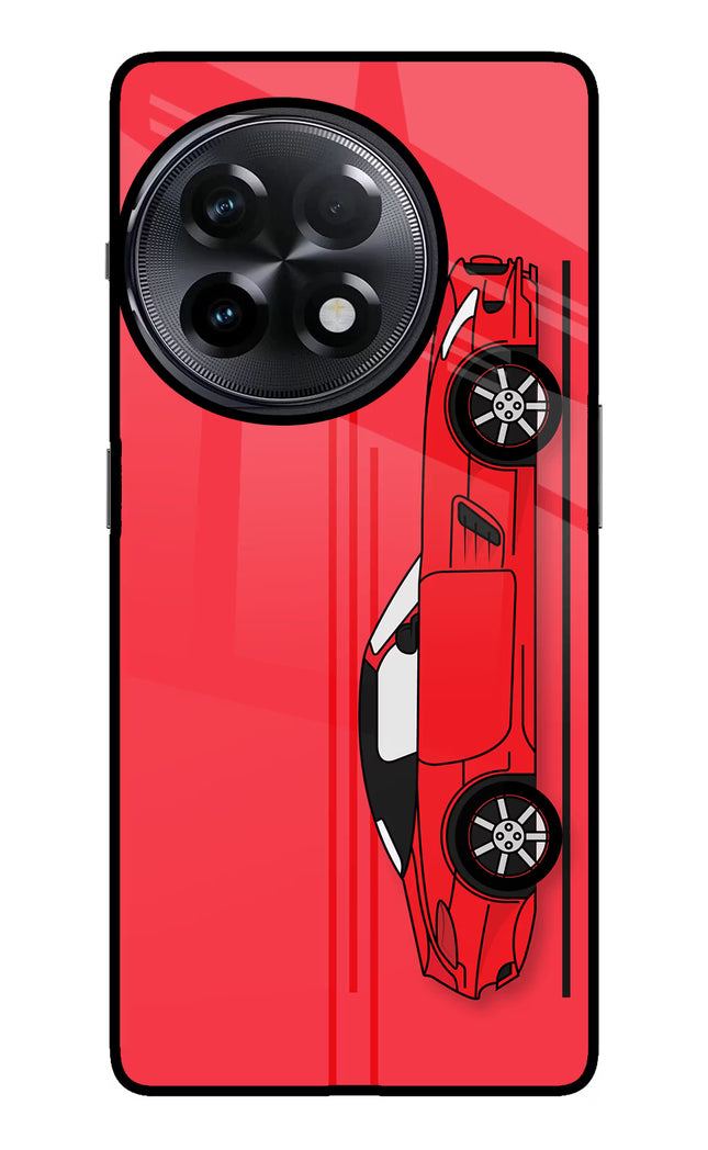 Red Velocity OnePlus 11R Glass Case