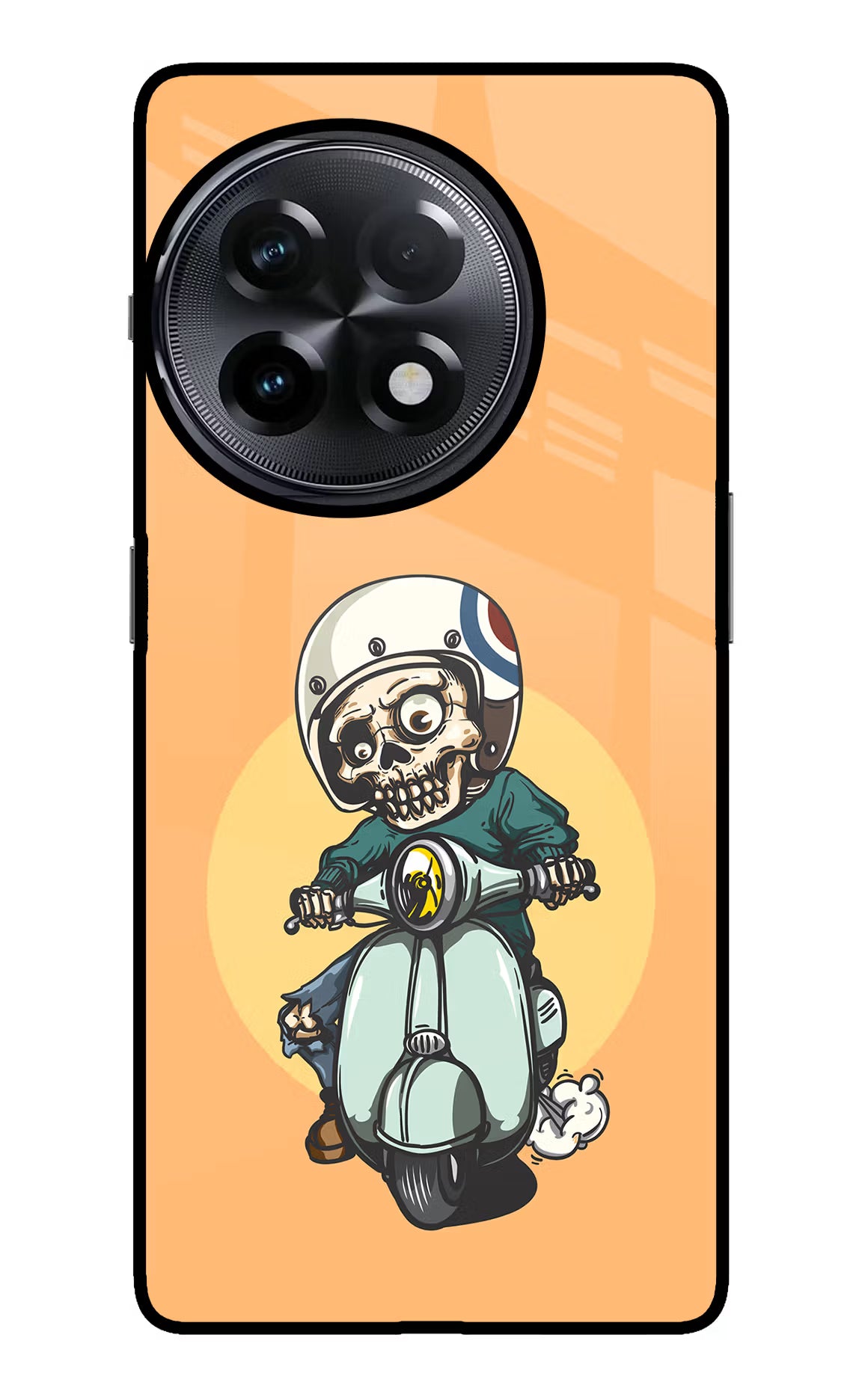 Undead Biker OnePlus 11R Glass Case Back Cover by Casekaro