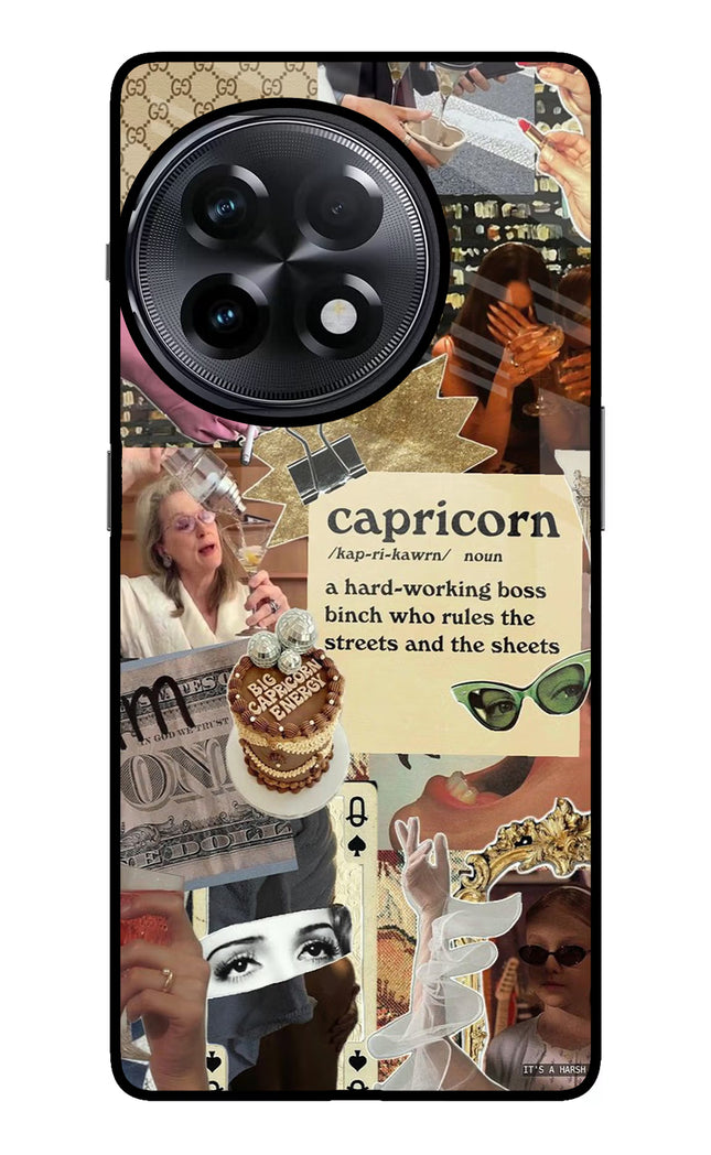 Capricorn Zodiac OnePlus 11R Glass Case
