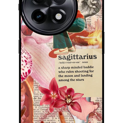 Sagittarius Zodiac OnePlus 11R Glass Case Back Cover by Casekaro